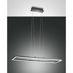 Luminaria colgante BARD angular, lang IP20, antracita, satinado regulable