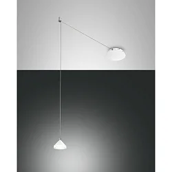 Luminaria colgante ISABELLA de 1 llama IP20, cromo, satinado, blanco regulable