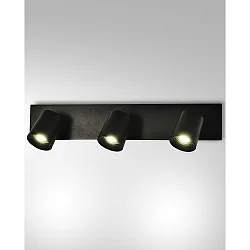 spot MODO 3 flames GU10 IP20, black 