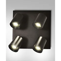 spot MODO 4 flames GU10 IP20, black 