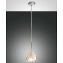 Luminaria colgante LILA de 1 llama E27 IP20, color ámbar, blanco regulable