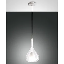 Luminaria colgante LILA de 1 llama E27 IP20, transparente, blanco regulable