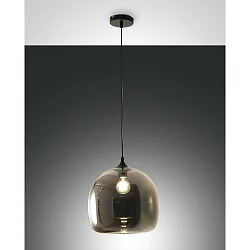 Luminaria colgante MAIA ajustable E27 IP20, color ámbar, negro regulable
