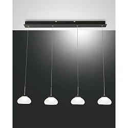Luminaria colgante ARABELLA de 4 llamas, redondo IP20, negro, blanco regulable