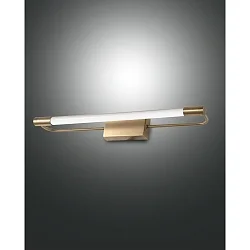 LED Wall luminaire RAPALLO, 1x 10W, 3000K, 1100lm, IP44, satin brass