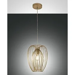 Luminaria colgante CAMP de 1 llama E27 IP20, dorado mate