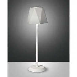 Lámpara de mesa a pilas KATY Arriba-Abajo, con conexión USB, con regulador táctil IP54, blanco regulable