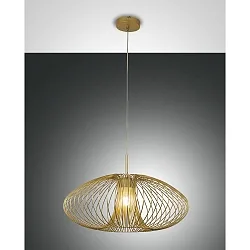 Luminaria colgante FASSA E27 IP20, dorado mate