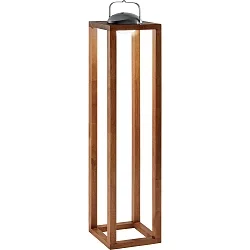 Lámpara de mesa a pilas BLEND IP54, color nuez regulable