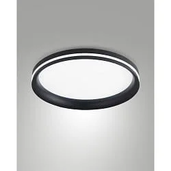 ceiling luminaire ISY Ø 35CM CCT Switch, with decorative ring, with spacer IP20, black dimmable