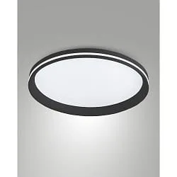 ceiling luminaire ISY Ø 45CM CCT Switch, with decorative ring, with spacer IP20, black dimmable