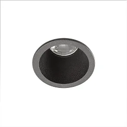 Luminaria empotrable para techos FOX LED IP20, negro mate