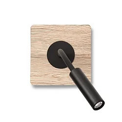 Luminaria de pared MOOD LED IP20, roble 