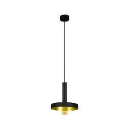Luminaria colgante WHIZZ E27 IP20, dorado, negro 