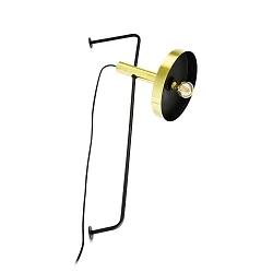 Luminaria de pared WHIZZ E27 IP20, dorado, negro 
