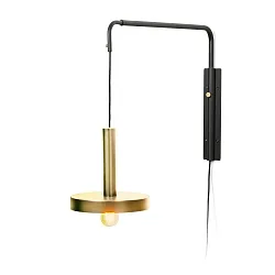 Luminaria de pared WHIZZ E27 IP20, dorado, negro 