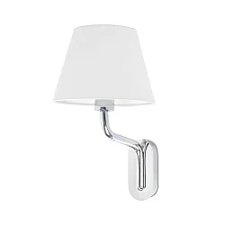 Luminaria de pared ETERNA E27 IP20, cromo, blanco 