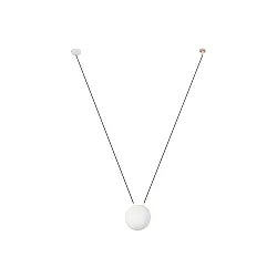 Luminaria colgante MINE PC SPACE E27 IP20, blanco mate 