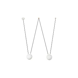 Luminaria colgante MINE PC SPACE de 2 llamas E27 IP20, blanco mate 