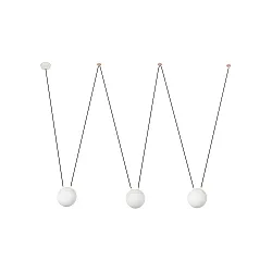 Luminaria colgante MINE PC SPACE de 3 llamas E27 IP20, blanco mate 