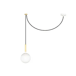 Luminaria colgante MINE PC E27 IP20, blanco mate 