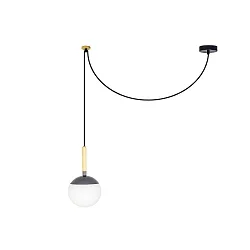Luminaria colgante MINE PC E27 IP20, plomo oscuro 