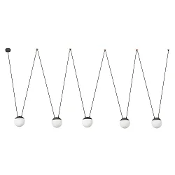 pendant luminaire MINE 5 flames E27 IP20, dark grey 