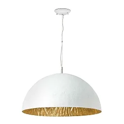 Luminaria colgante MAGMA de 3 llamas E27 IP20, dorado, blanco mate 