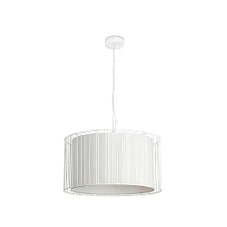 Luminaria colgante LINDA E27 IP20, beige, blanco mate 