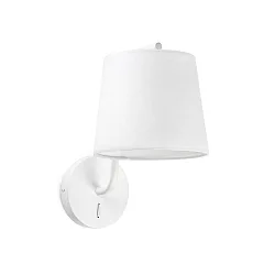 Luminaria de pared BERNI E27 IP20, blanco mate 