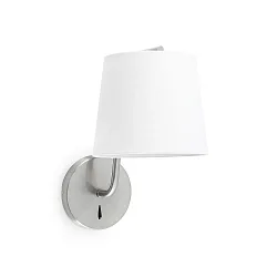 wall luminaire BERNI E27 IP20, nickel satined 