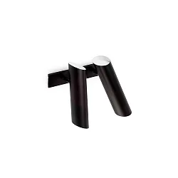 Luminaria de pared LINK de 2 llamas GU10 IP20, negro mate 