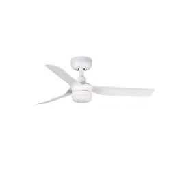 Ventilador de techo MINI PUNT S con mando a distancia IP20, blanco mate regulable