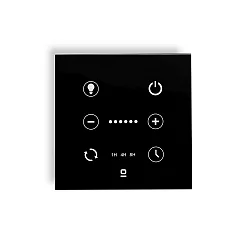 radio wall switch with output for radio control signal (RF), black