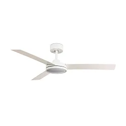 Ventilador de techo BARTH con mando a distancia IP20, blanco mate