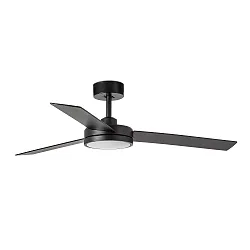 Ventilador de techo BARTH con mando a distancia IP20, negro mate