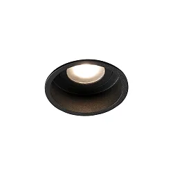 Luminaria empotrable para techos HYDE R GU10 IP44, negro mate 