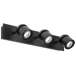 wall luminaire COCO 3 flames GU10 IP20, black matt 