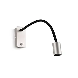 Luminaria de pared LESER LED IP20, níquel mate 