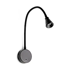 Luminaria de pared BEL LED IP20, negro mate 