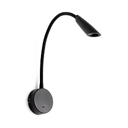 Luminaria de pared BOKEN LED IP20, negro mate 