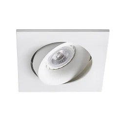 Luminaria empotrable para techos ARGON angular, giratorio GU10 IP20, blanco mate 