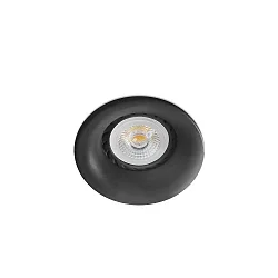 Luminaria empotrable para techos NEON R redondo GU10 IP20, negro mate 
