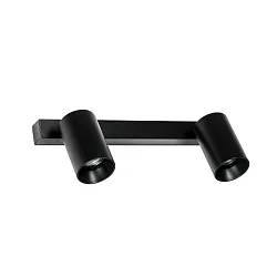 Luminaria de pared y techo STAN de 2 llamas GU10 IP20, negro mate 