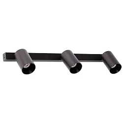 Luminaria de pared y techo STAN de 3 llamas GU10 IP20, negro mate 