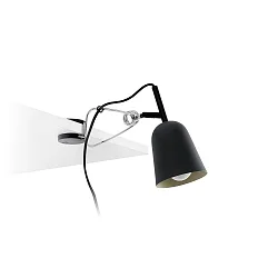 Luminaria de apriete STUDIO E14 IP20, negro mate 