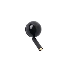 Luminaria de pared PRESS LED IP20, negro mate 