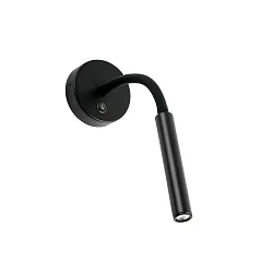 Luminaria de pared KALE LED IP20, negro mate 