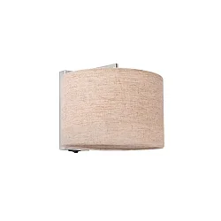 wall luminaire SAHARA E27 IP20, beige, chrome 