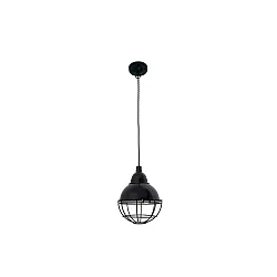 Luminaria colgante CLAIRE E27 IP20, negro brillante 